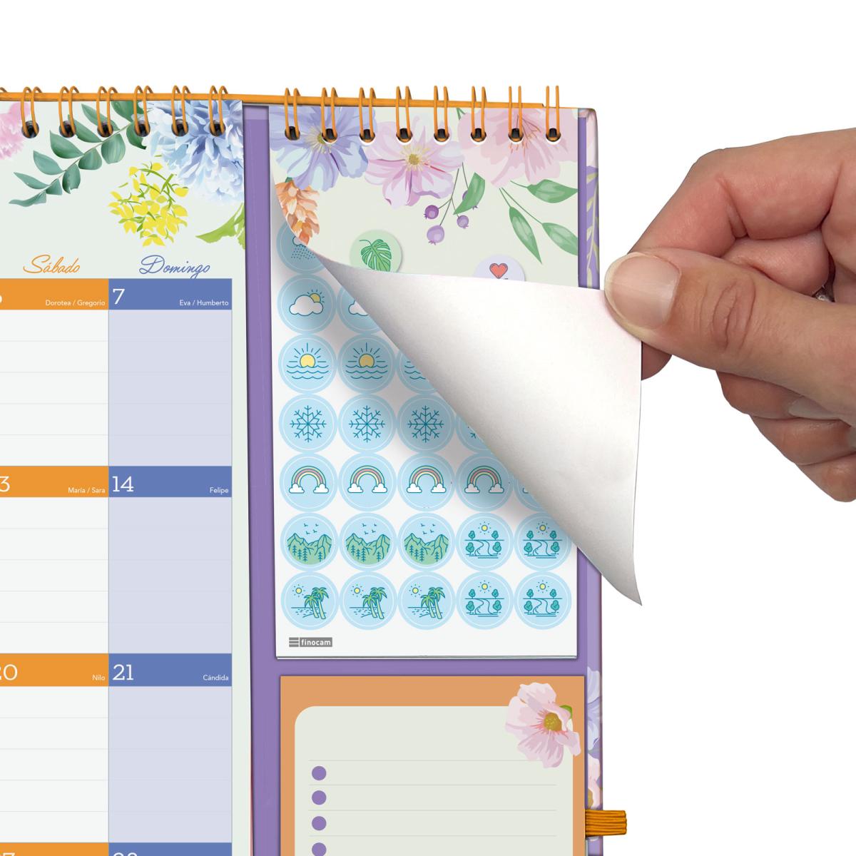 Calendario 16 meses pared septiembre 2026-diciembre 2027 Plus frases motivadoras 215x325 mm Finocam 5