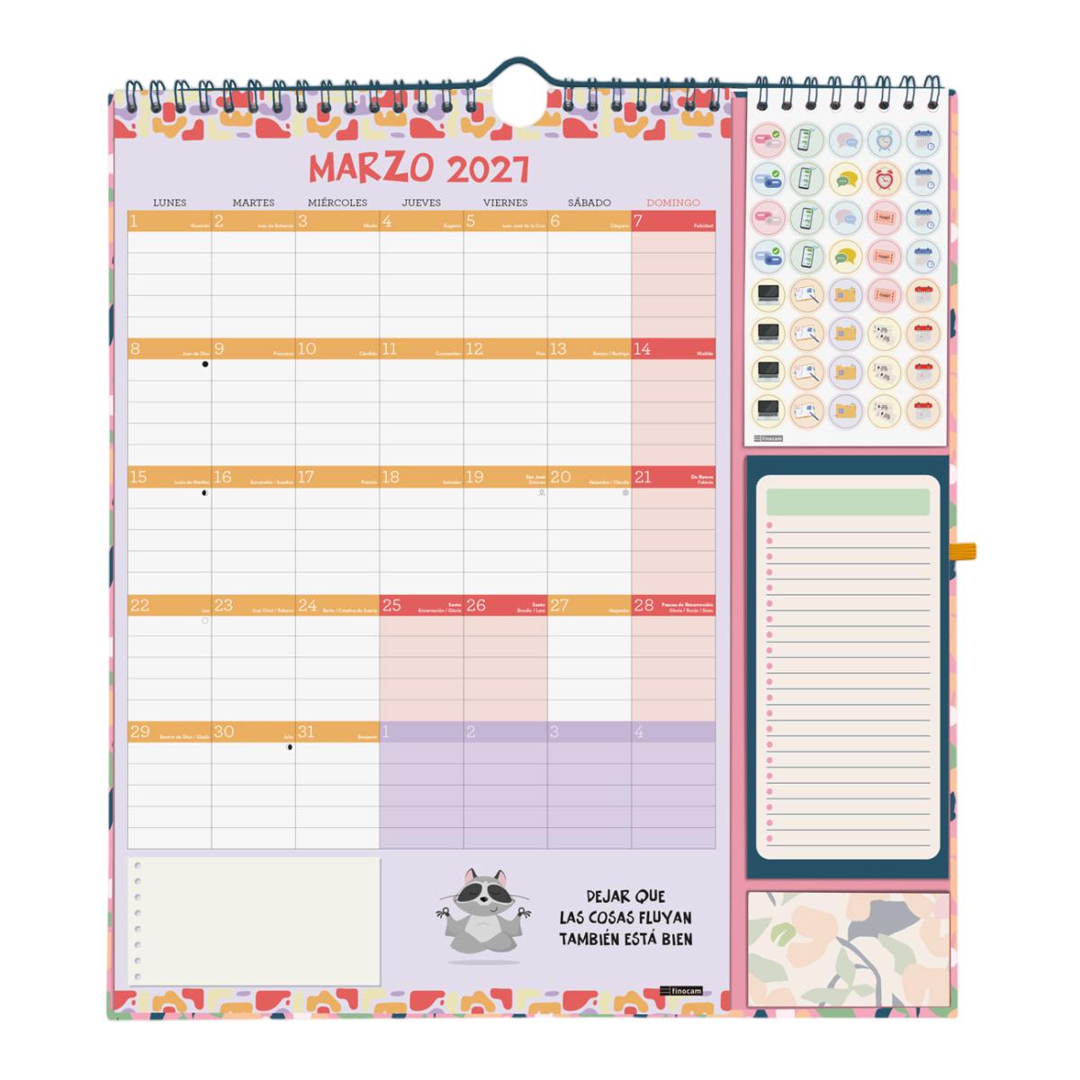 Calendario 16 meses pared septiembre 2026-diciembre 2027 Plus Vitae 215x325 mm Finocam 3
