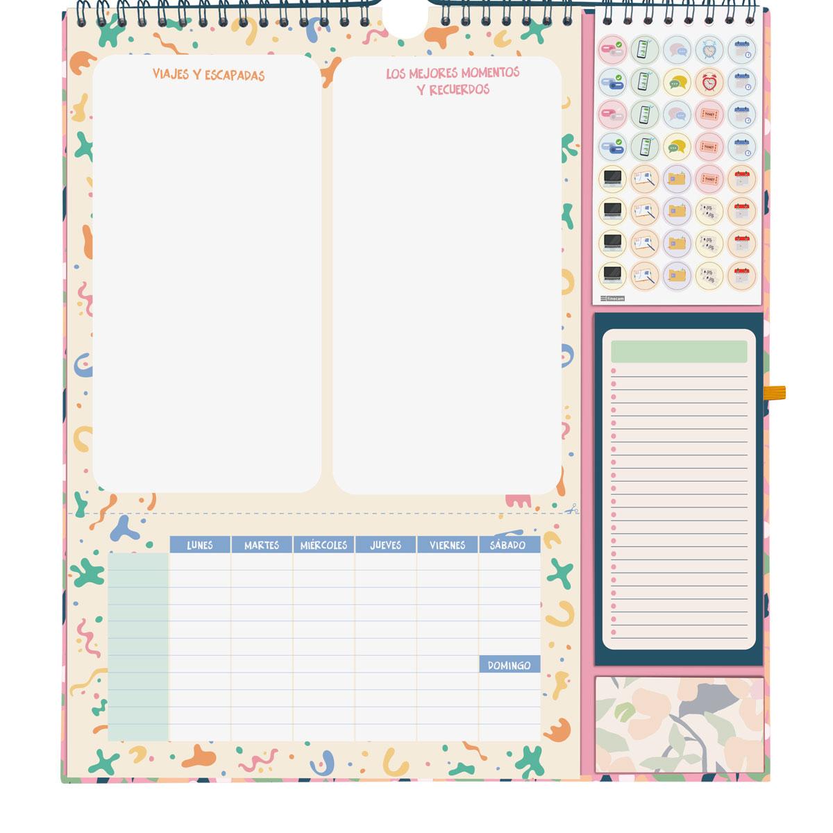 Calendario 16 meses pared septiembre 2026-diciembre 2027 Plus Vitae 215x325 mm Finocam 4