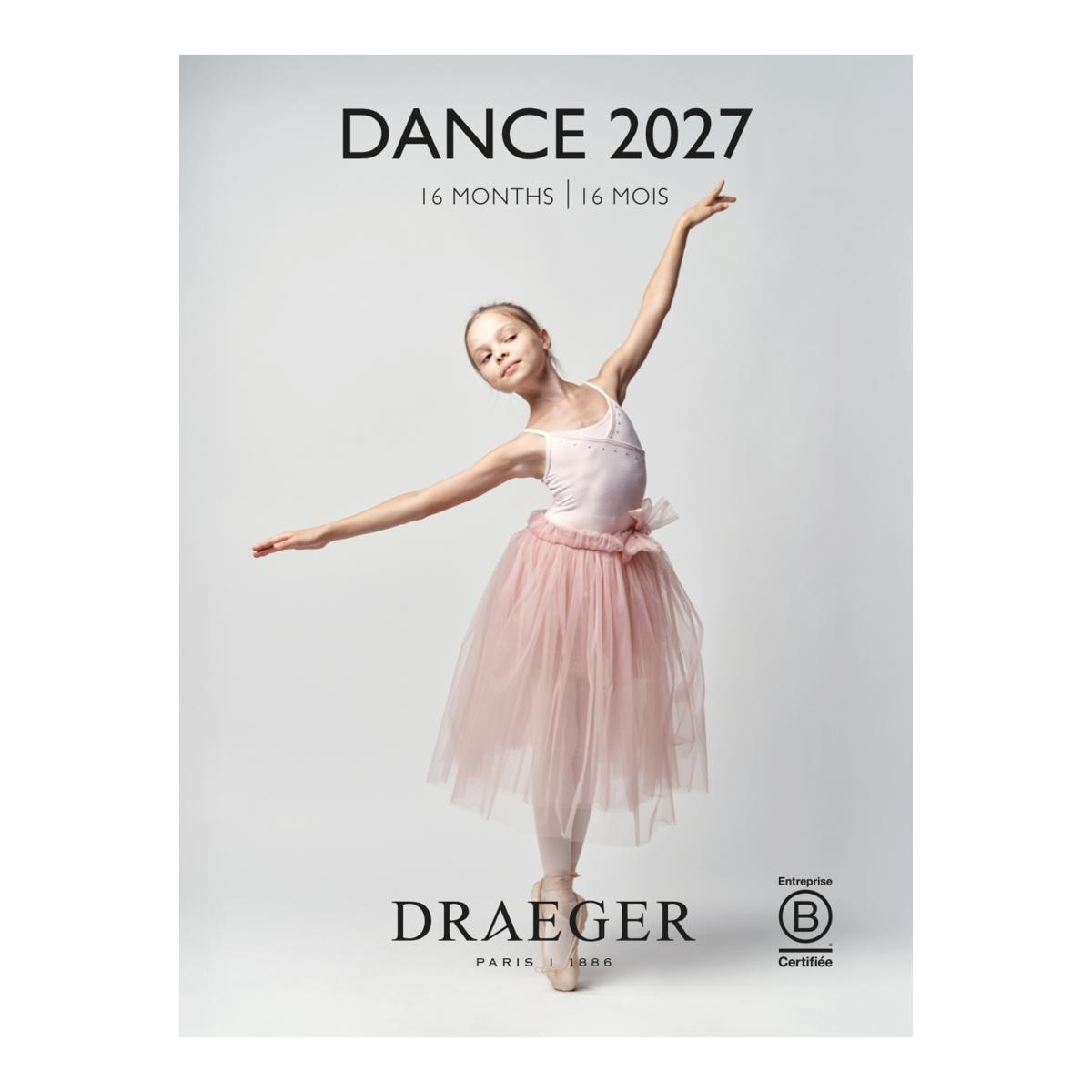 Imagem 0 de Calendario 2027, 16 Meses (Setembro-Dezembro), Mês Vista por Página com Motivos de Dança Draeger