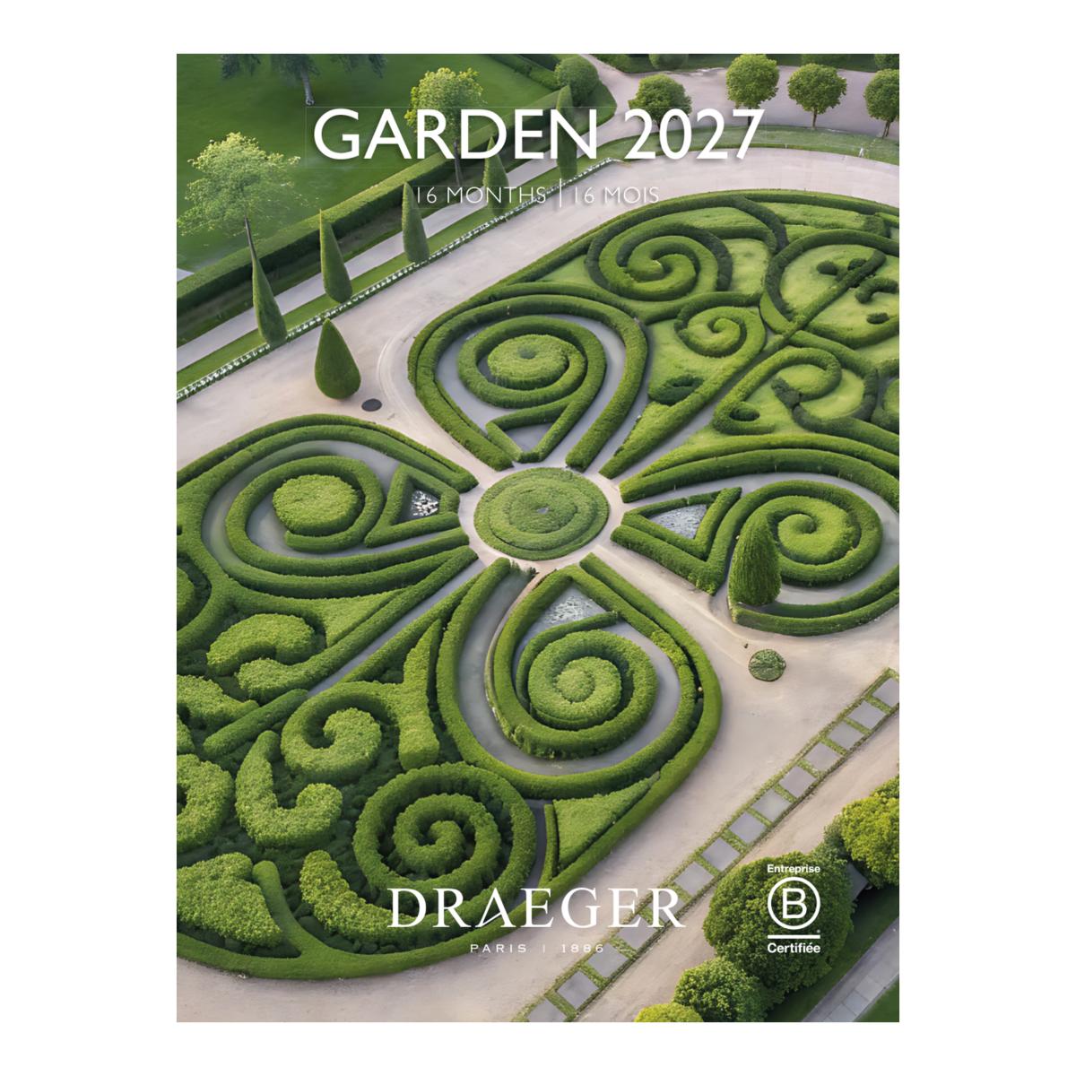 Imagem 0 de Calendario 2027, 16 Meses (Setembro-Dezembro), Mês Vista por Página com Motivos de Jardins Draeger