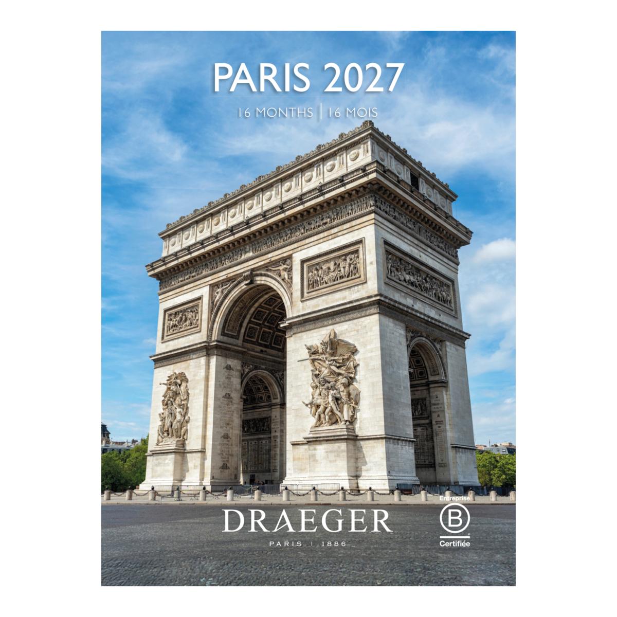 Imagem 0 de Calendario 2027, 16 Meses (Setembro-Dezembro), Mês Vista por Página com Motivos de Paris Draeger