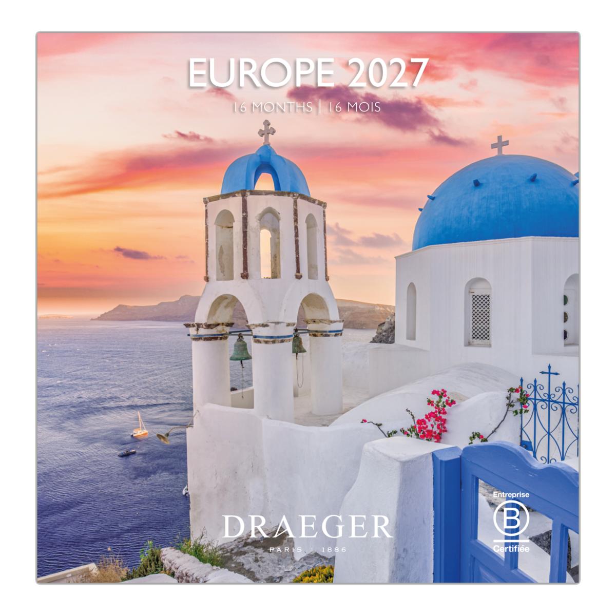 Imagem 0 de Calendario 2027, 16 Meses (Setembro-Dezembro), Mês Vista por Página com Motivos de Europa Draeger