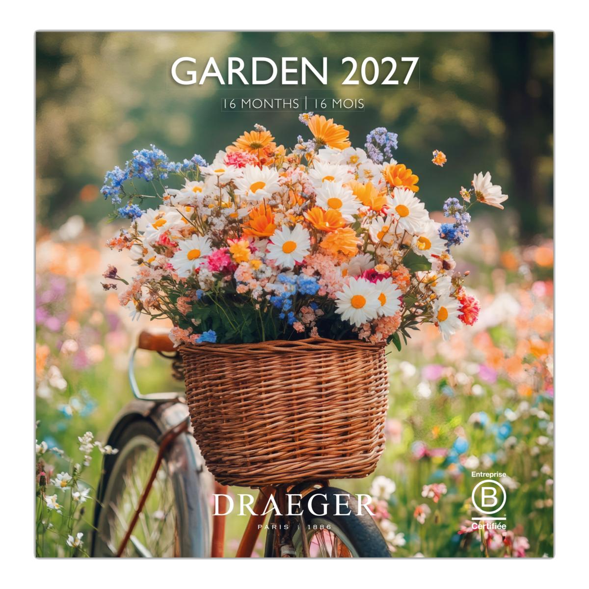 Imagem 0 de Calendario 2027, 16 Meses (Setembro-Dezembro), Mês Vista por Página com Motivos de Jardins Draeger