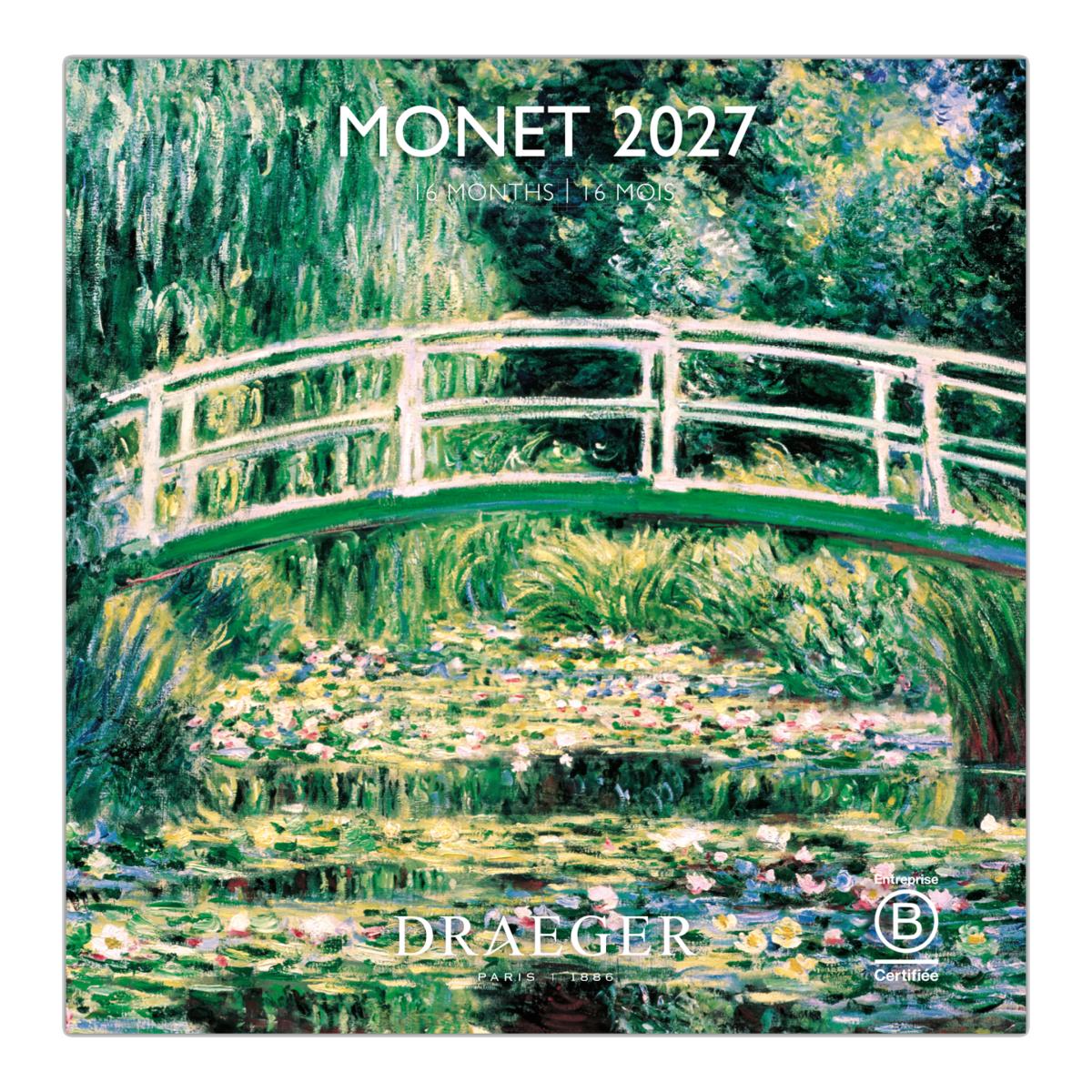 Imagem 0 de Calendario 2027, 16 Meses (Setembro-Dezembro), Mês Vista por Página com Motivos de Monet Draeger
