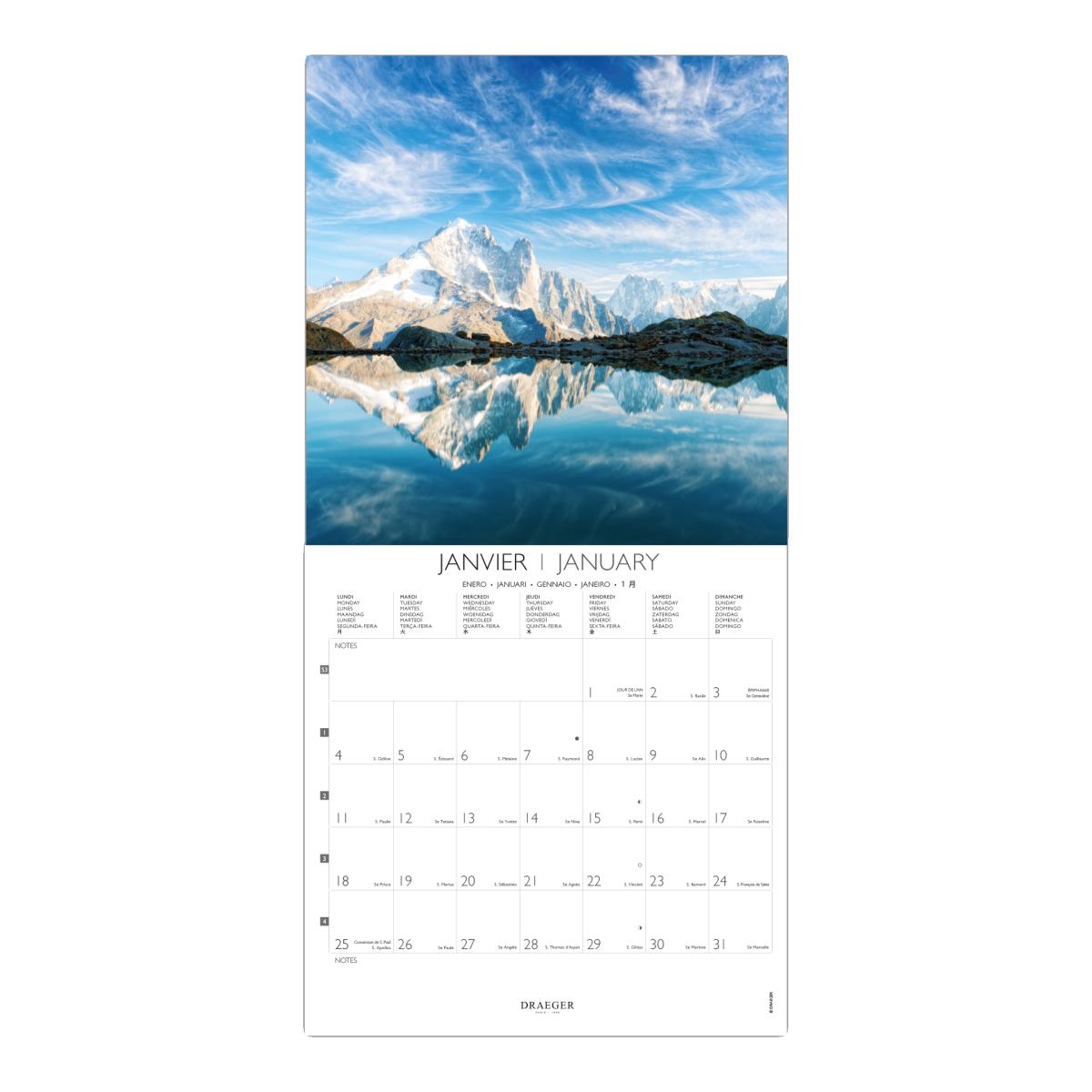 Calendario 2027, 16 Meses (Setembro-Dezembro), Mês Vista por Página com Motivos de Francia Draeger Estampado-2