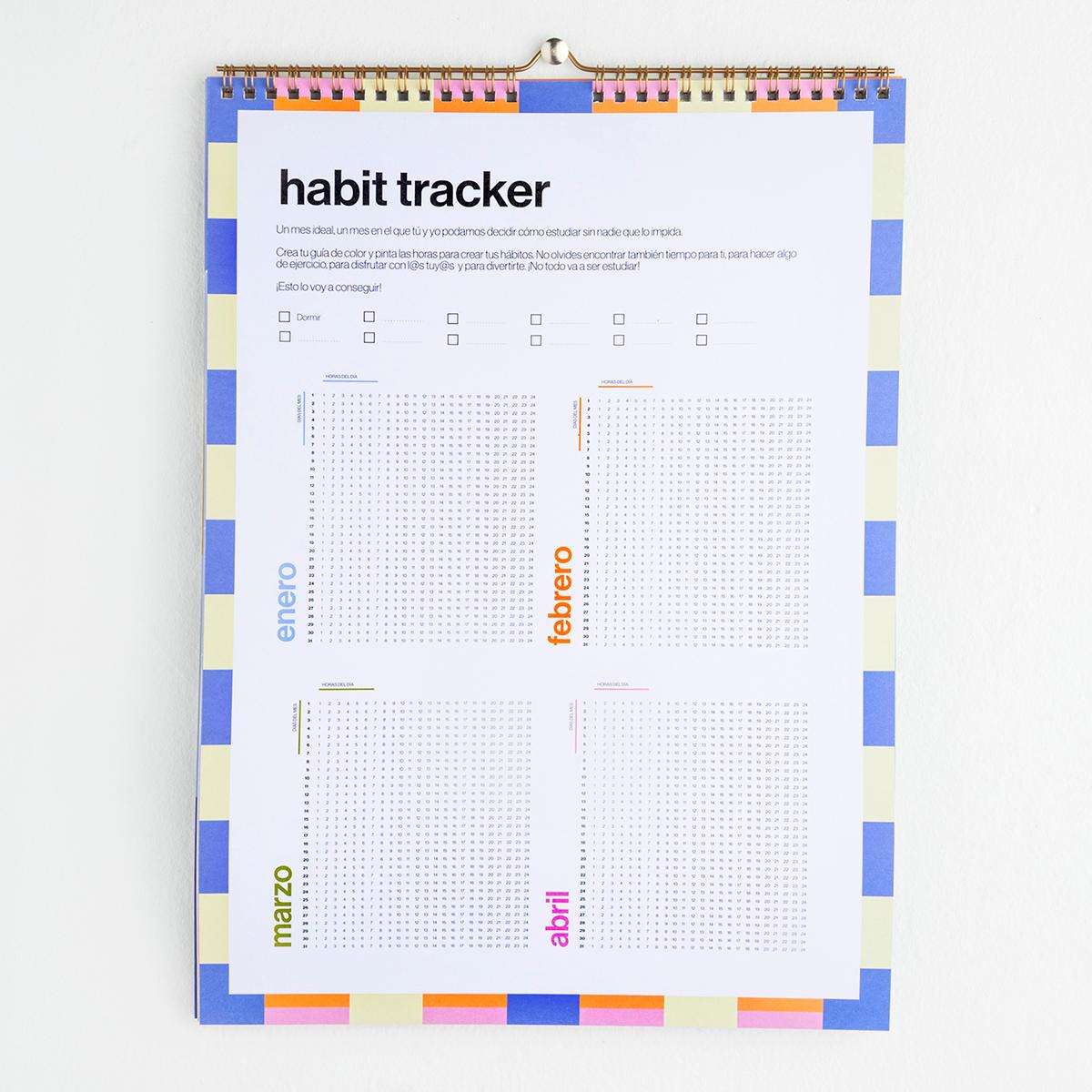Calendario de Parede Atemporal Opositores 300x420 mm UO Espanhol Multicolor-6