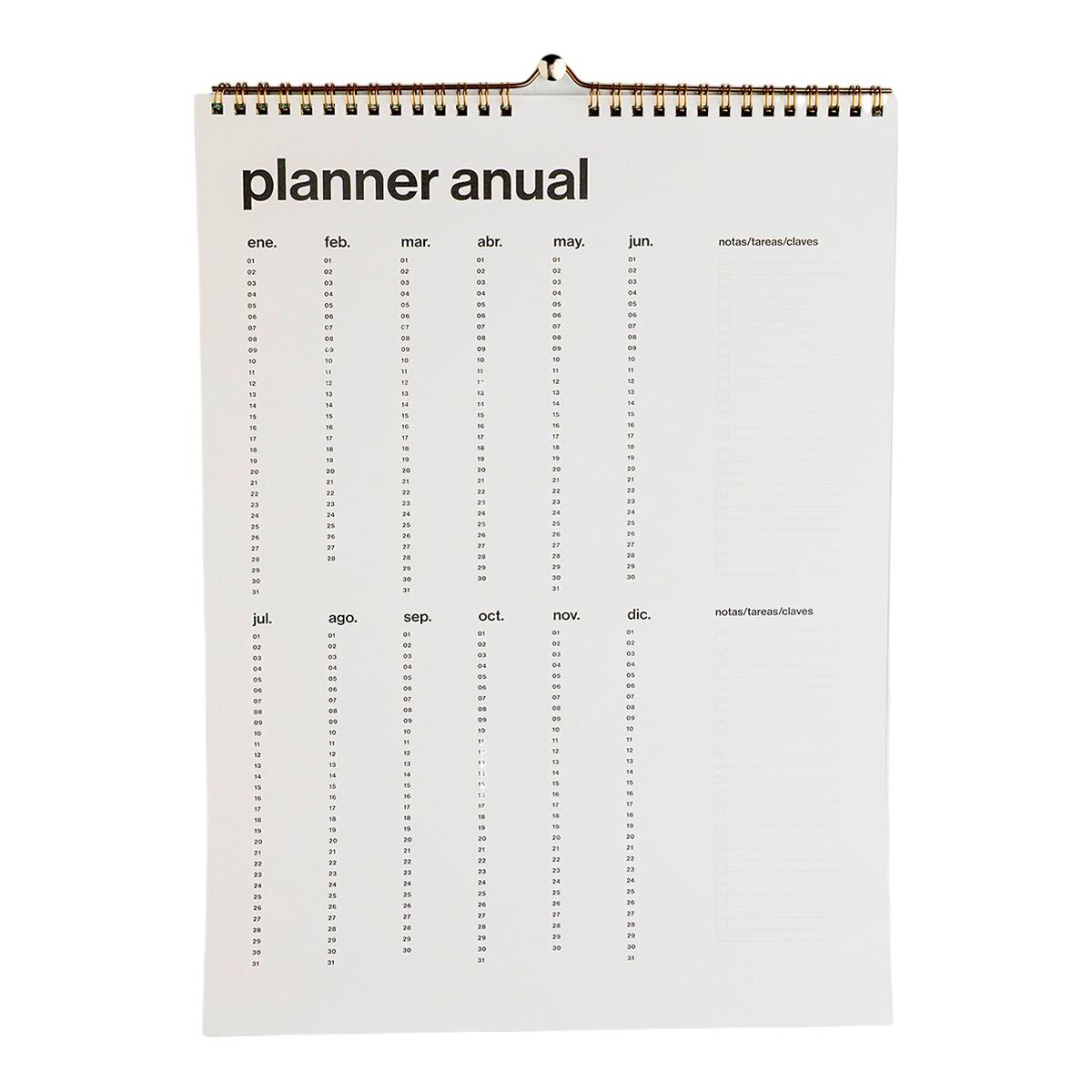Calendario de Parede Atemporal Opositores 300x420 mm UO Espanhol Multicolor-7