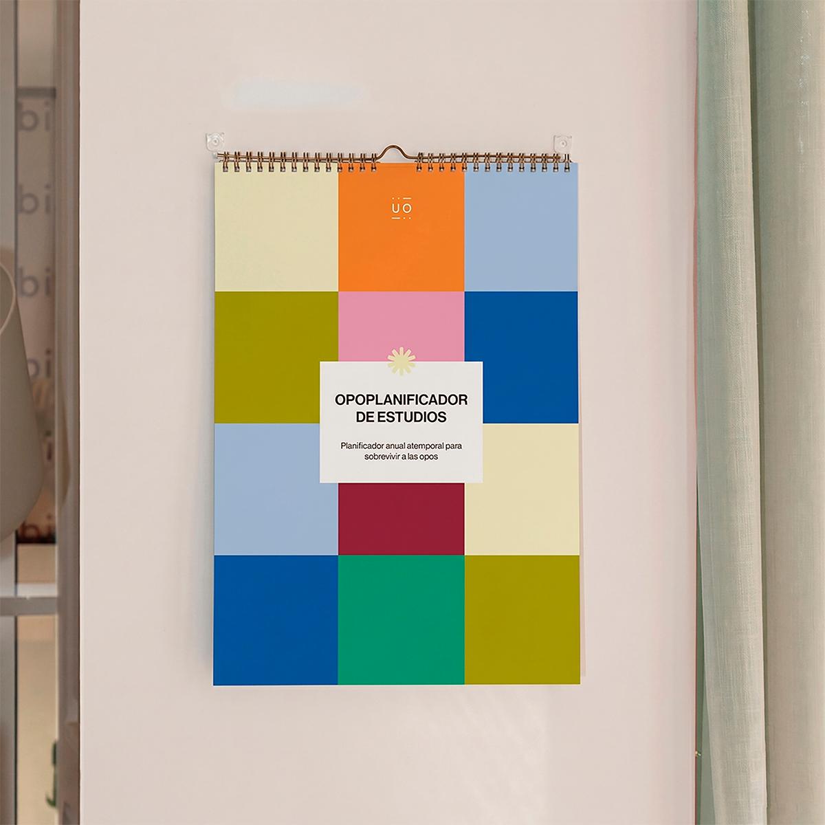Calendario de Parede Atemporal Opositores 300x420 mm UO Espanhol Multicolor-9