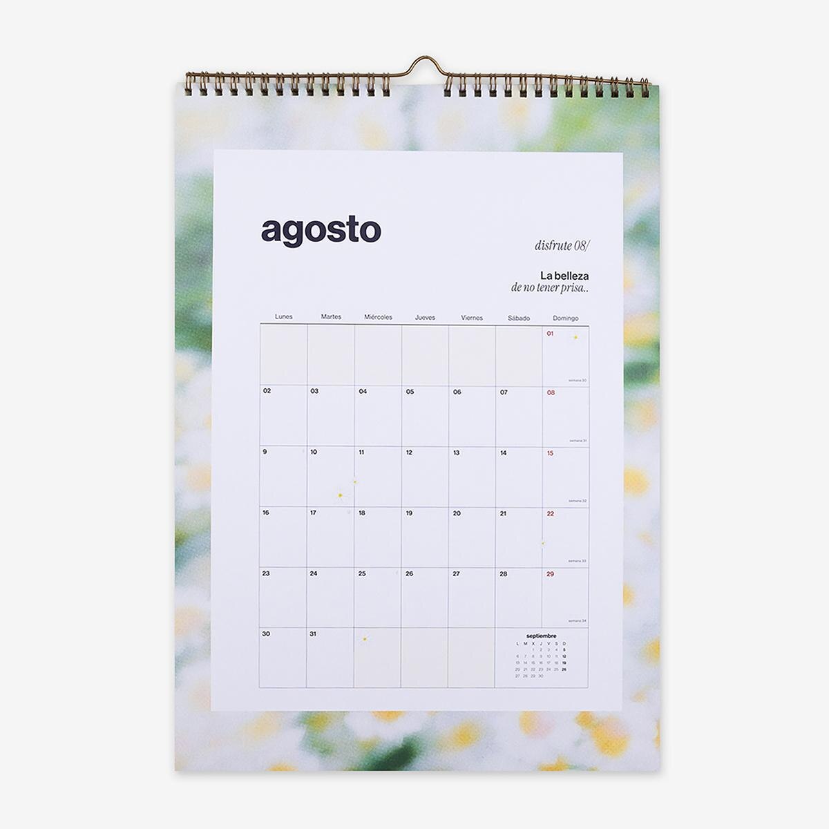 Calendario de Parede 2027 300x420 mm Bloom UO Espanhol Multicolor-2