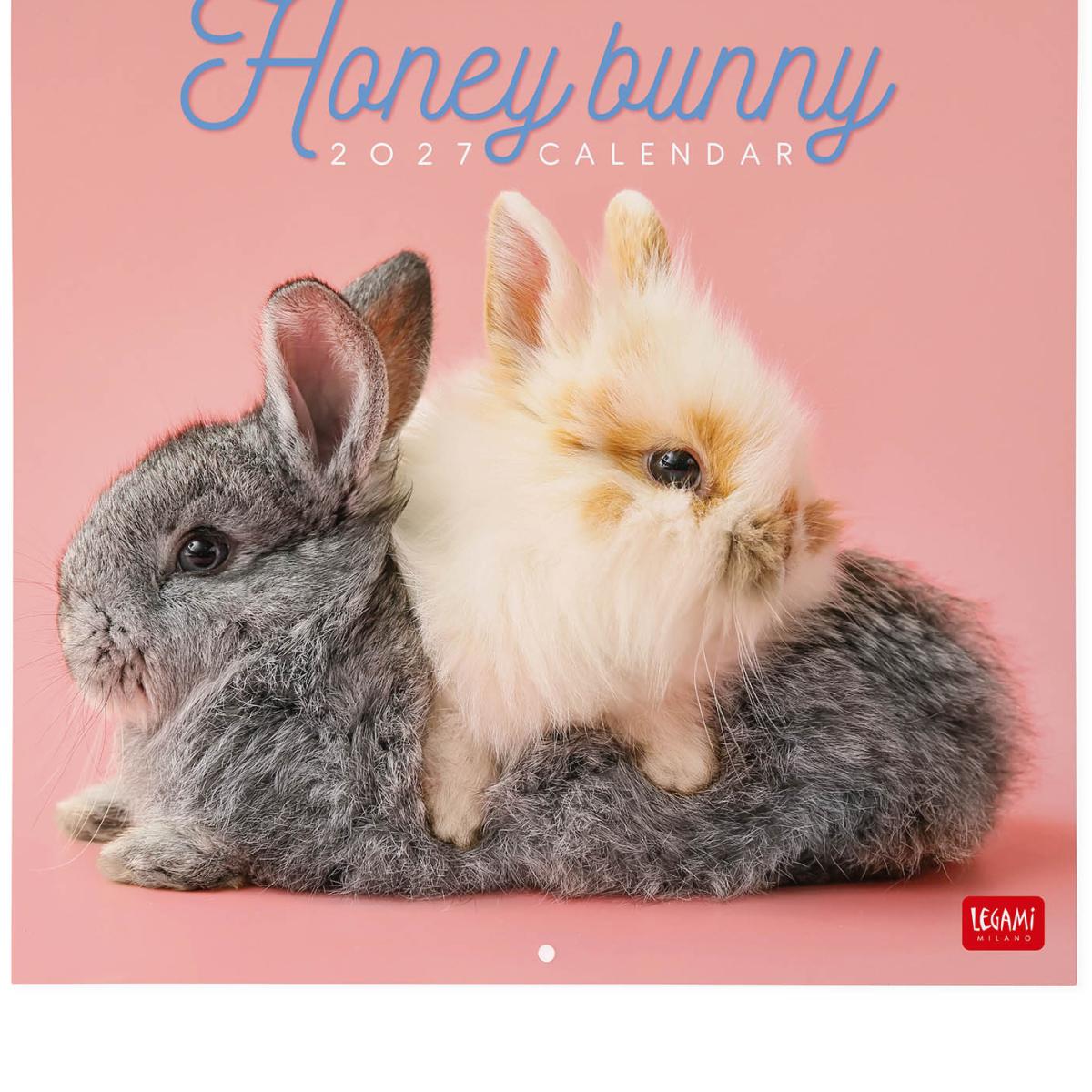 Calendario 2027 pared mes vista Honey Bunny Legami 1