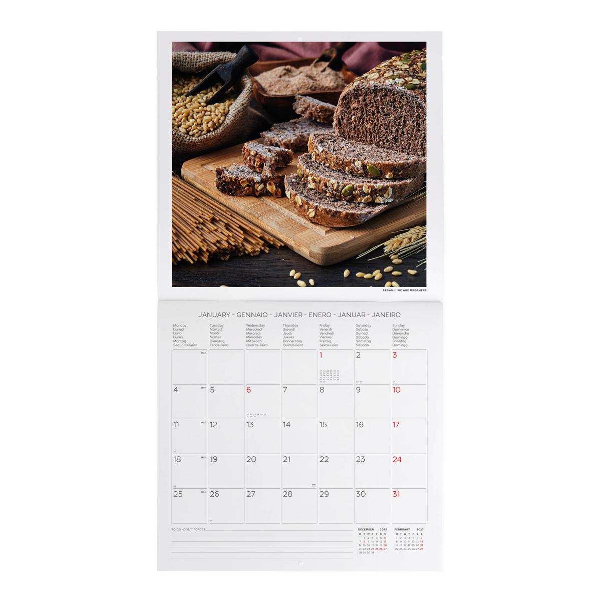 Calendario de Parede 2027 Vista por Mês Planet Beauty Kitchen Legami 2