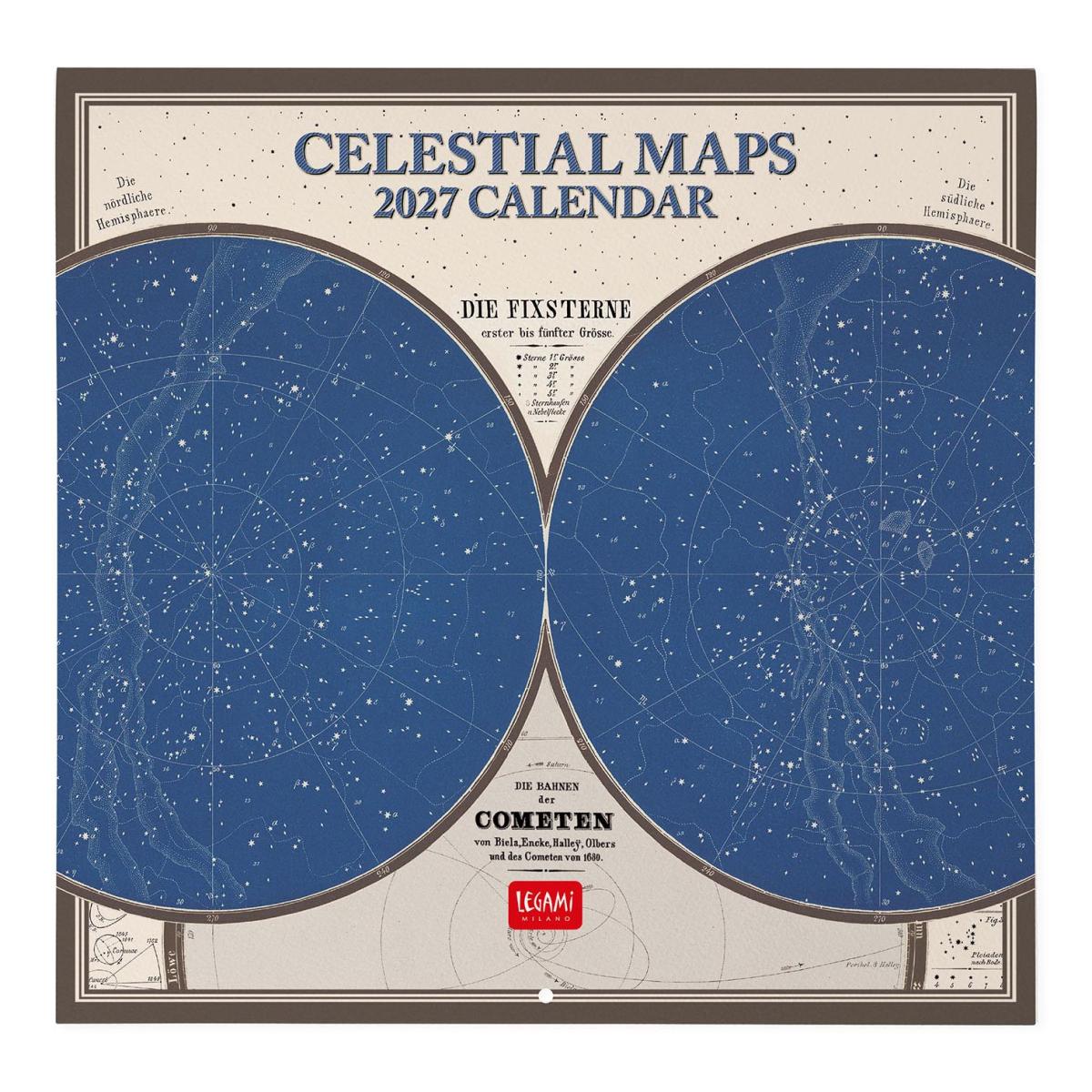 Imagem 0 de Calendario de Parede 2027 Vista por Mês Celestial Maps Legami