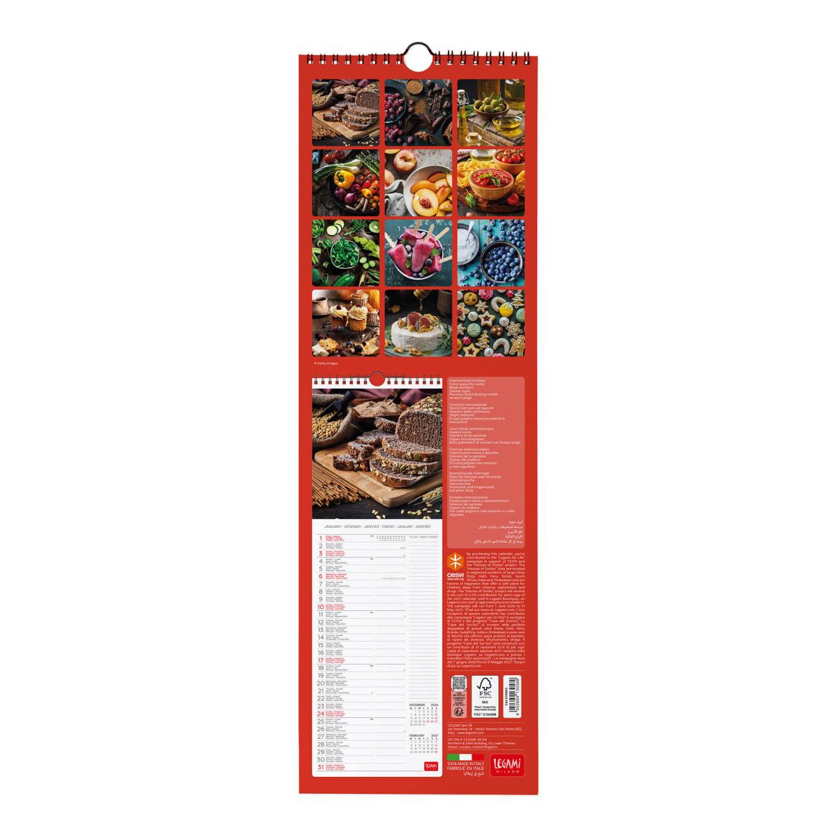 Calendario de Parede 2027 Vista por Mês Kitchen Legami 3