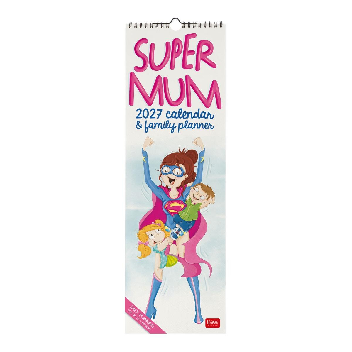 Imagem 0 de Calendario de Parede 2027 Vista por Mês Super Mum Legami