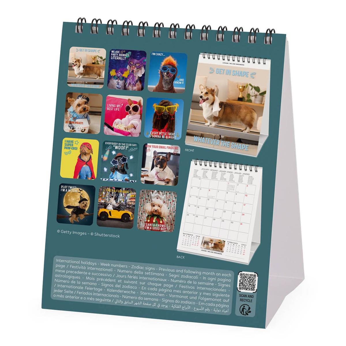 Calendario 2027 de Secretária Mês Vista Supawstar Legami 4