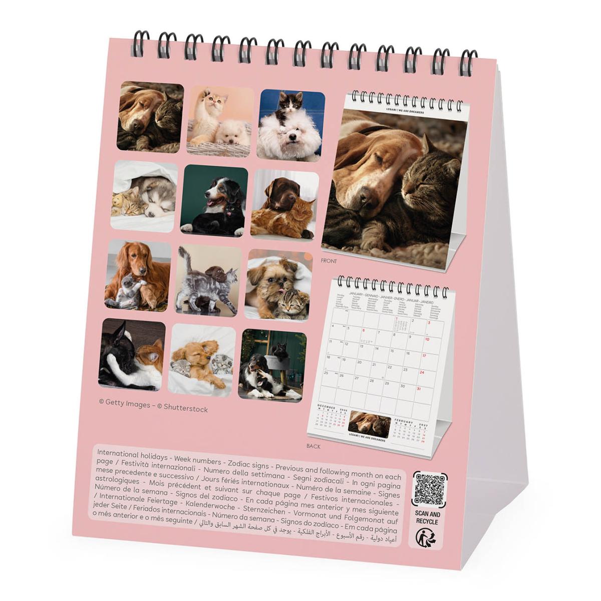 Calendario 2027 de Secretária Mês Vista Best Friends Legami 4