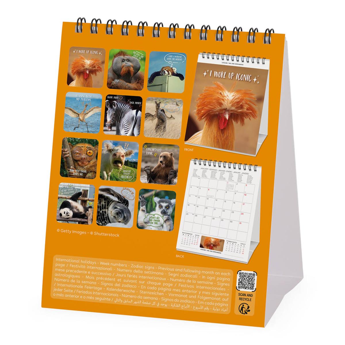 Calendario 2027 de Secretária Mês Vista Take it Easy Legami 4