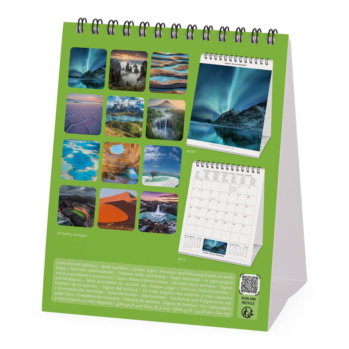 Calendario 2027 de Secretária Mês Vista Planet Earth Legami 4
