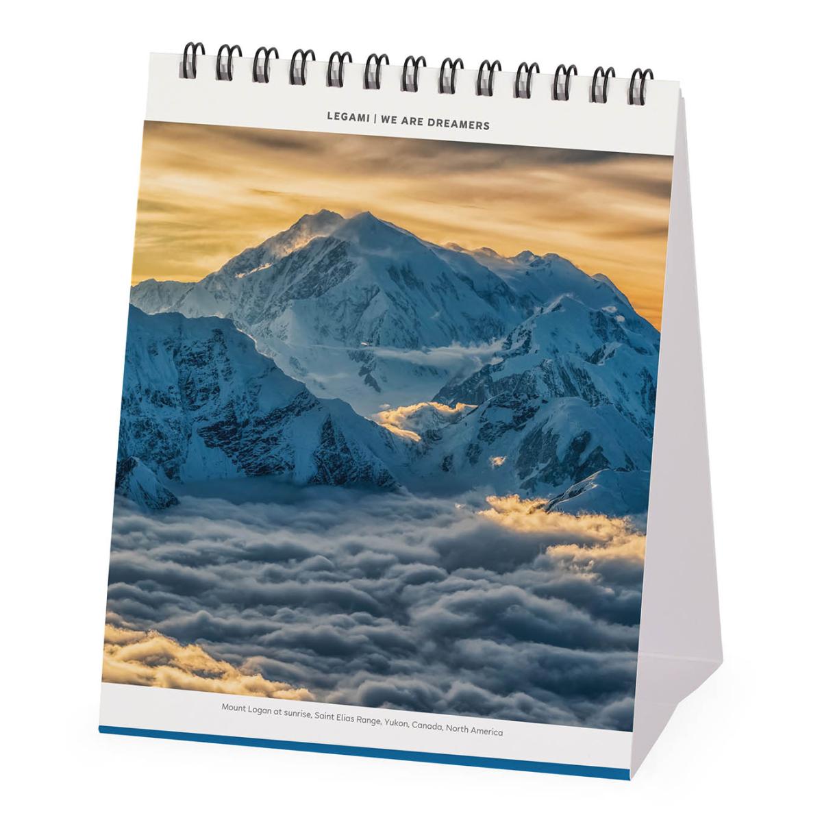 Calendario 2027 de Secretária Mês Vista Mountains Legami 2