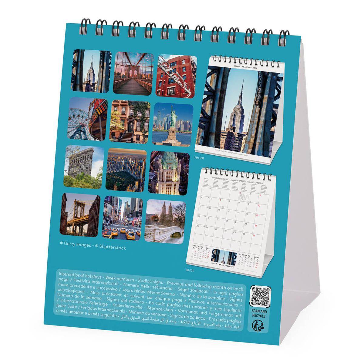 Calendario 2027 de Secretária Mês Vista New York Legami 4