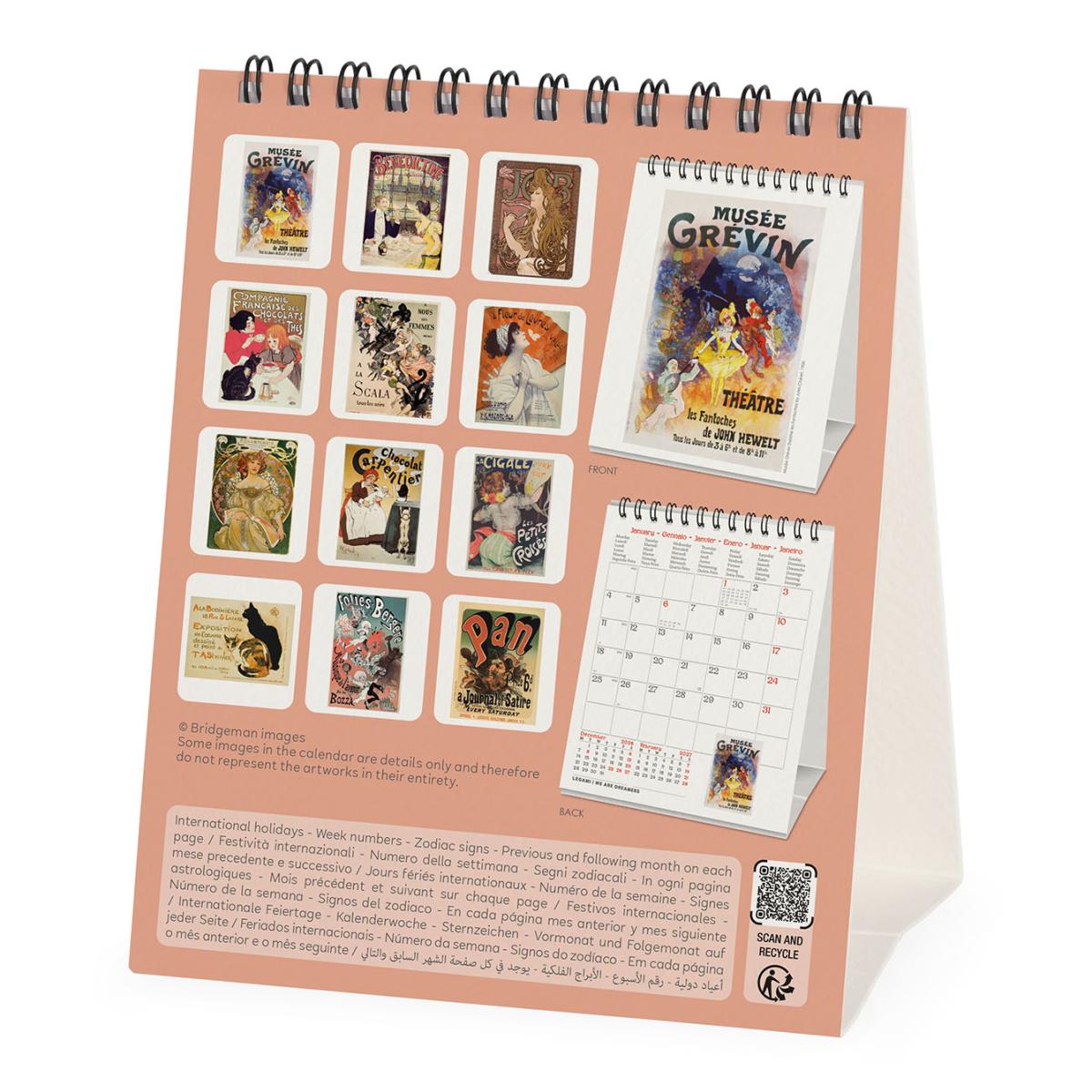 Calendario 2027 de Secretária Mês Vista Belle Epoque Legami 4