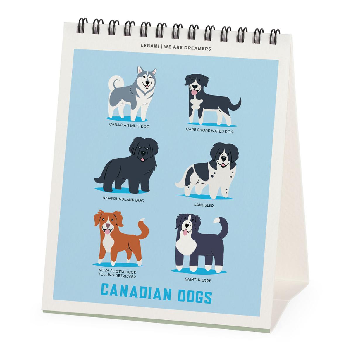 Calendario 2027 de Secretária Mês Vista Dogs of The World Legami 2