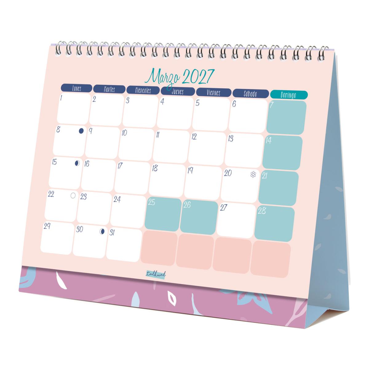 Calendario sobremesa año 2027 Trendy Talkual S-210x150 mm Mes Vista Finocam castellano Multicolor-5