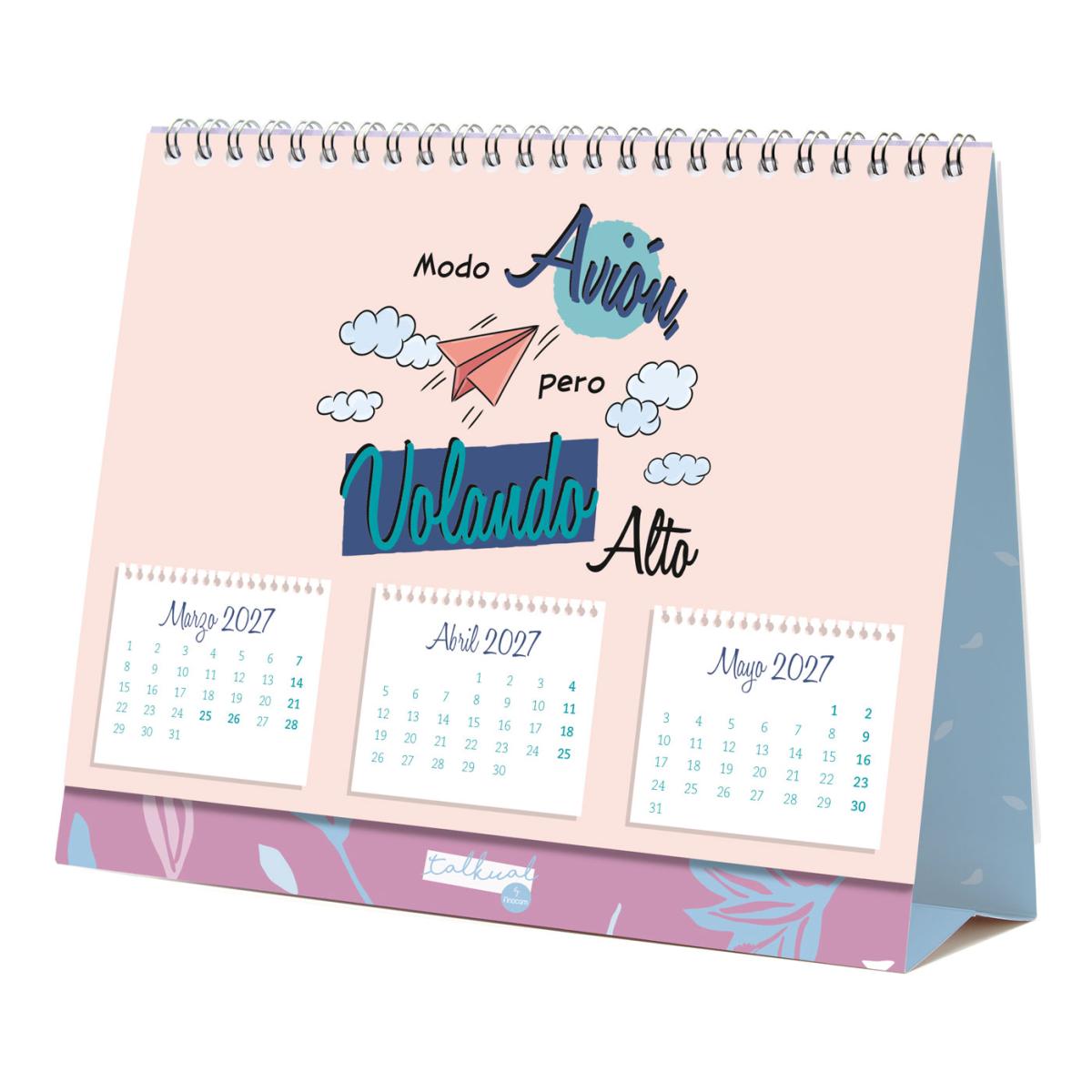 Calendario sobremesa año 2027 Trendy Talkual S-210x150 mm Mes Vista Finocam castellano Multicolor-6