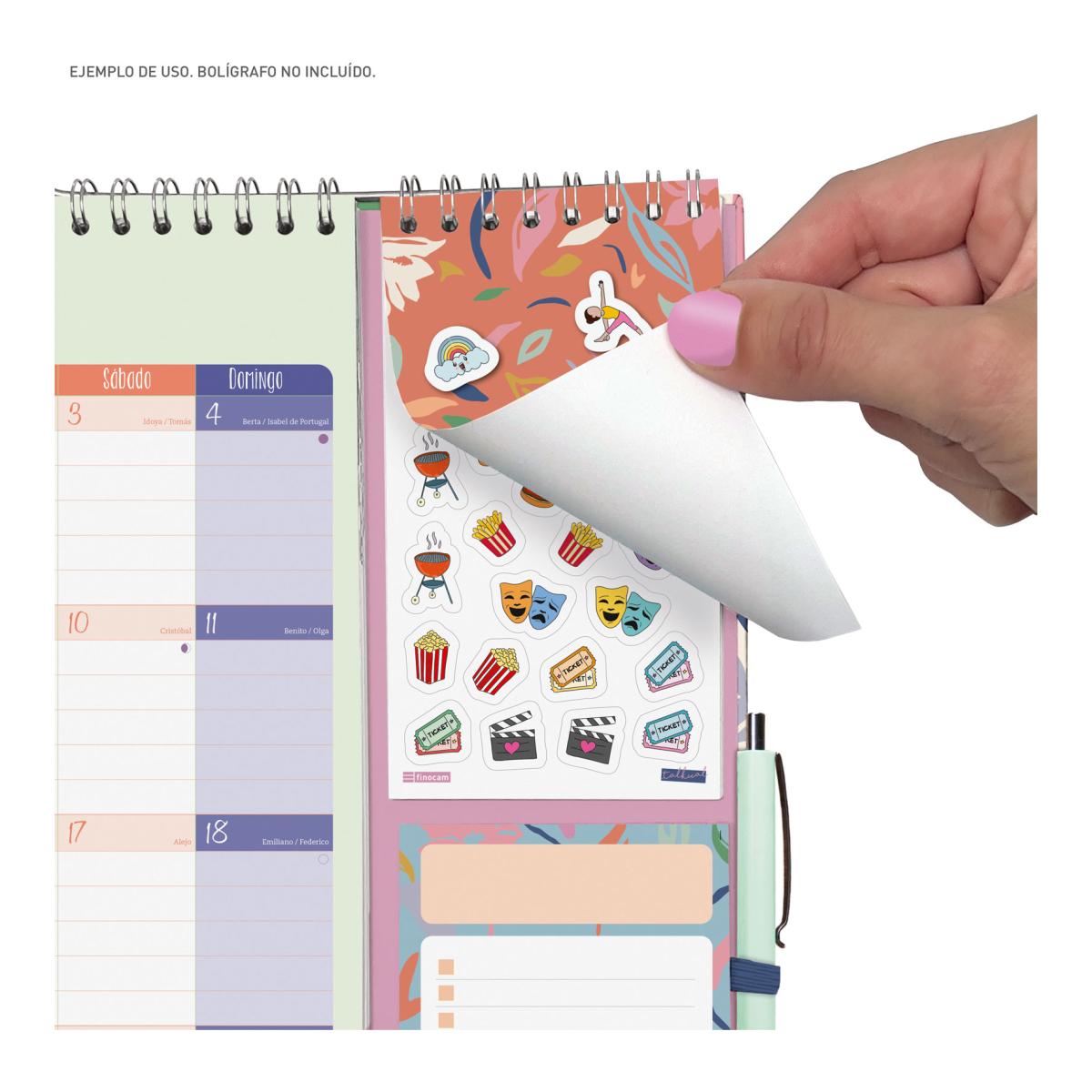 Calendario pared año 2027 Trendy Talkual Plus 215x325 mm Mes Vista Finocam castellano Multicolor-5