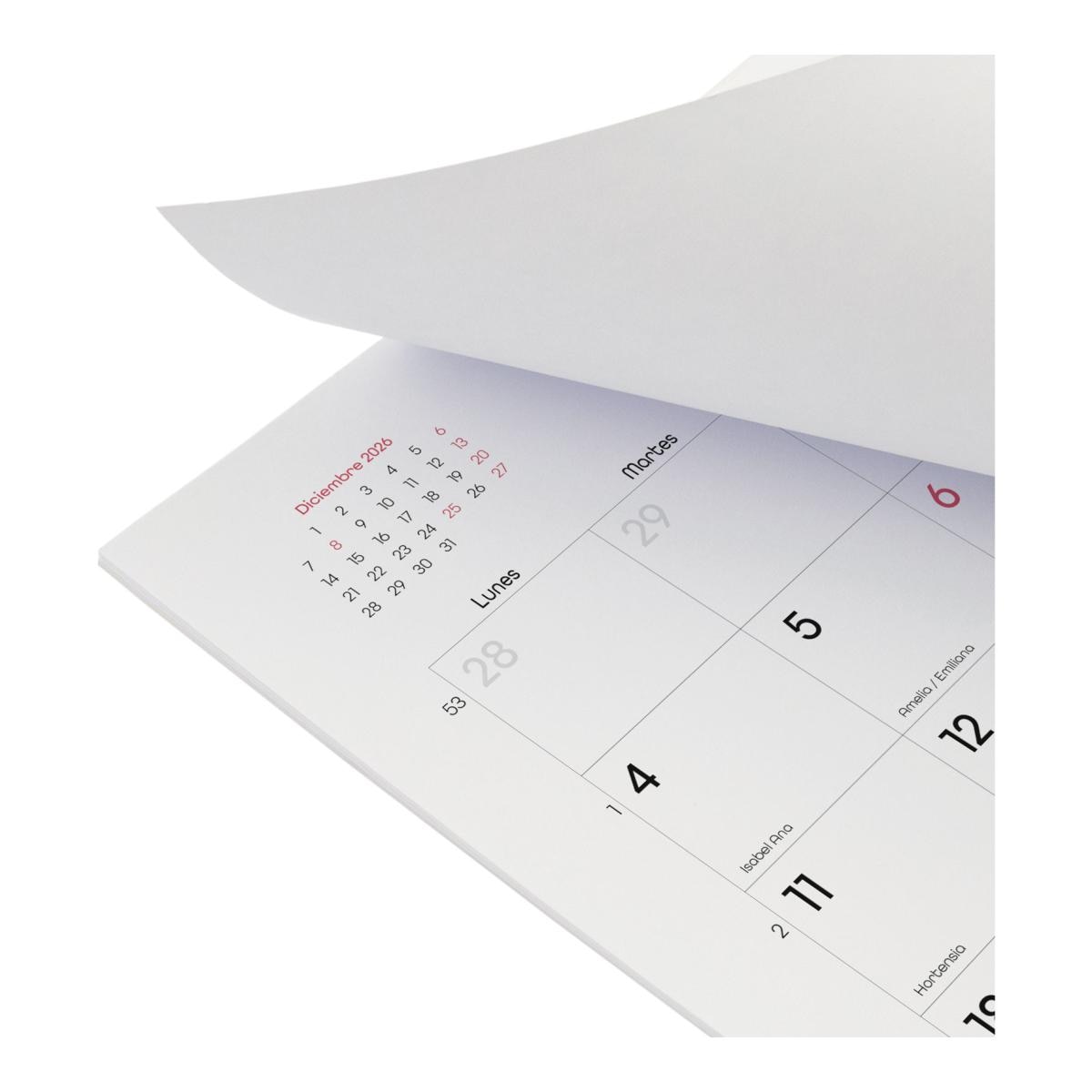 Calendario bloc encolado con imán año 2027 Trendy Chic S-210x150 mm Mes Vista Finocam blanco castellano Blanco-5