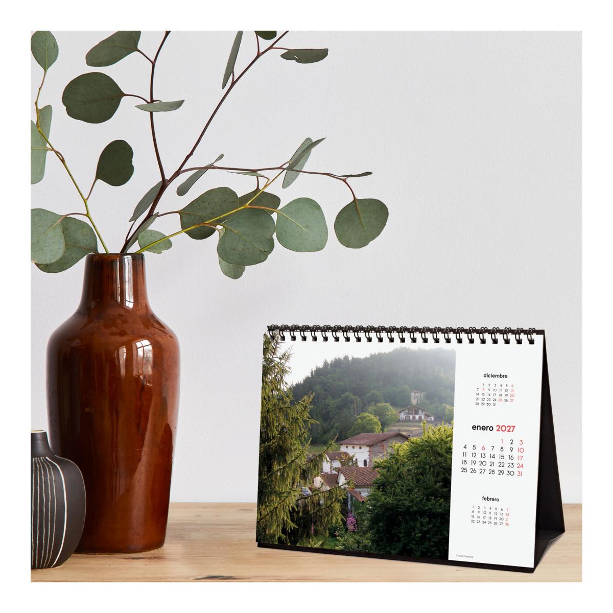 Calendario sobremesa año 2027 Imágenes S-210x150 mm Mes Vista Pueblos con encanto Finocam castellano Multicolor-2