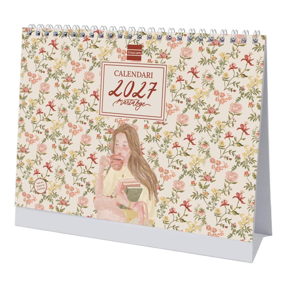 Calendario sobremesa año 2027 Art S-210x150 mm Mes Vista Martabge Finocam catalán Multicolor-1