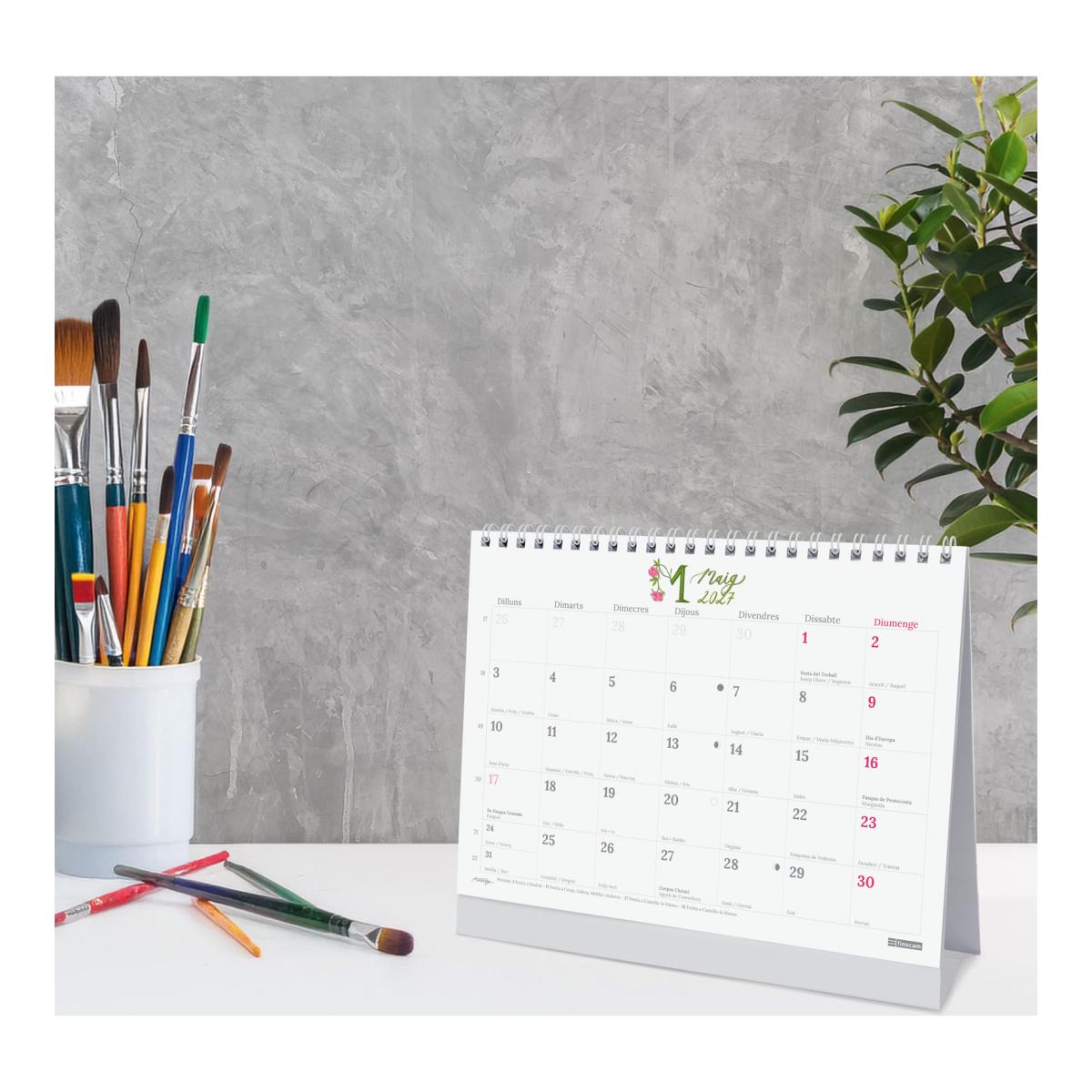 Calendario sobremesa año 2027 Art S-210x150 mm Mes Vista Martabge Finocam catalán Multicolor-2