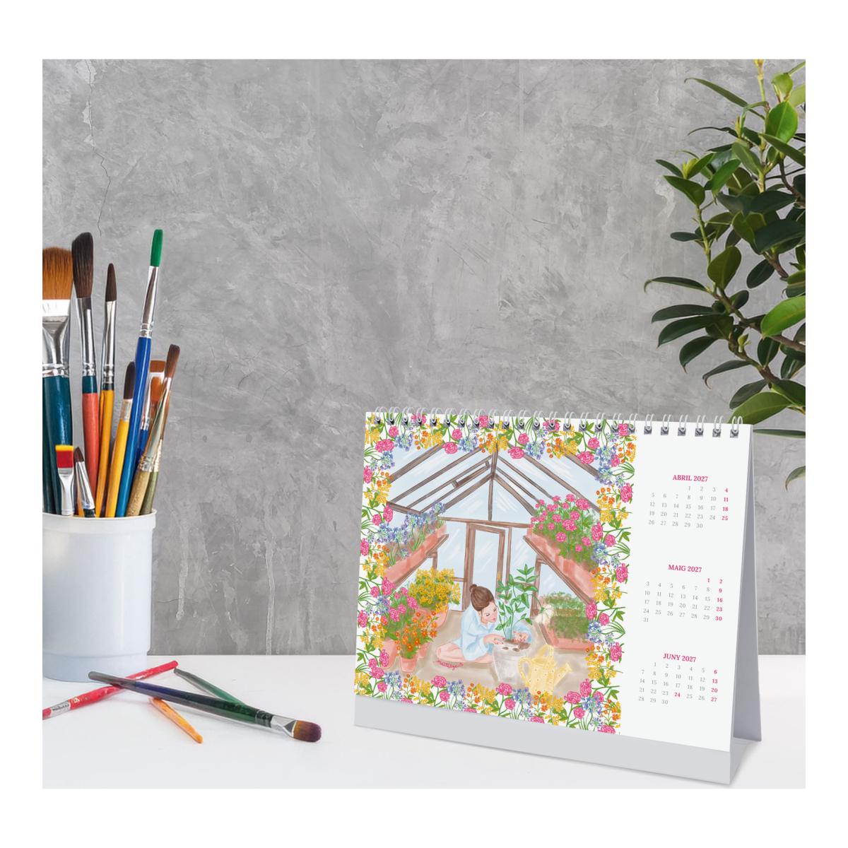 Calendario sobremesa año 2027 Art S-210x150 mm Mes Vista Martabge Finocam catalán Multicolor-3