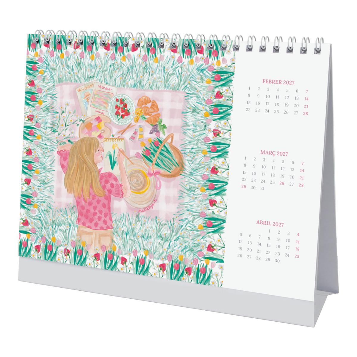 Calendario sobremesa año 2027 Art S-210x150 mm Mes Vista Martabge Finocam catalán Multicolor-5