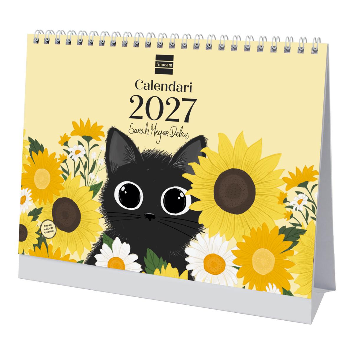 Calendario sobremesa año 2027 Art S-210x150 mm Mes Vista Sarah Meyer-Delius Finocam catalán Multicolor-1
