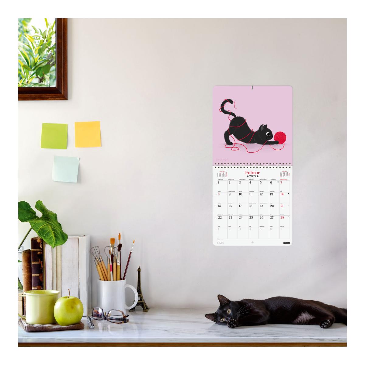 Imagen 2 de Calendario pared año 2027 Art 210x210 mm Mes Vista Sarah Meyer-Delius Finocam catalán Multicolor