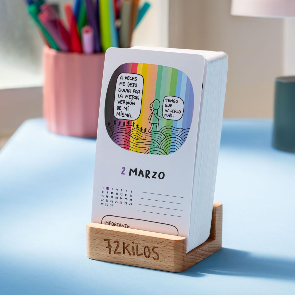 Calendario mesa de tarjetas 2027 72 kilosTantanfan Multicolor-2