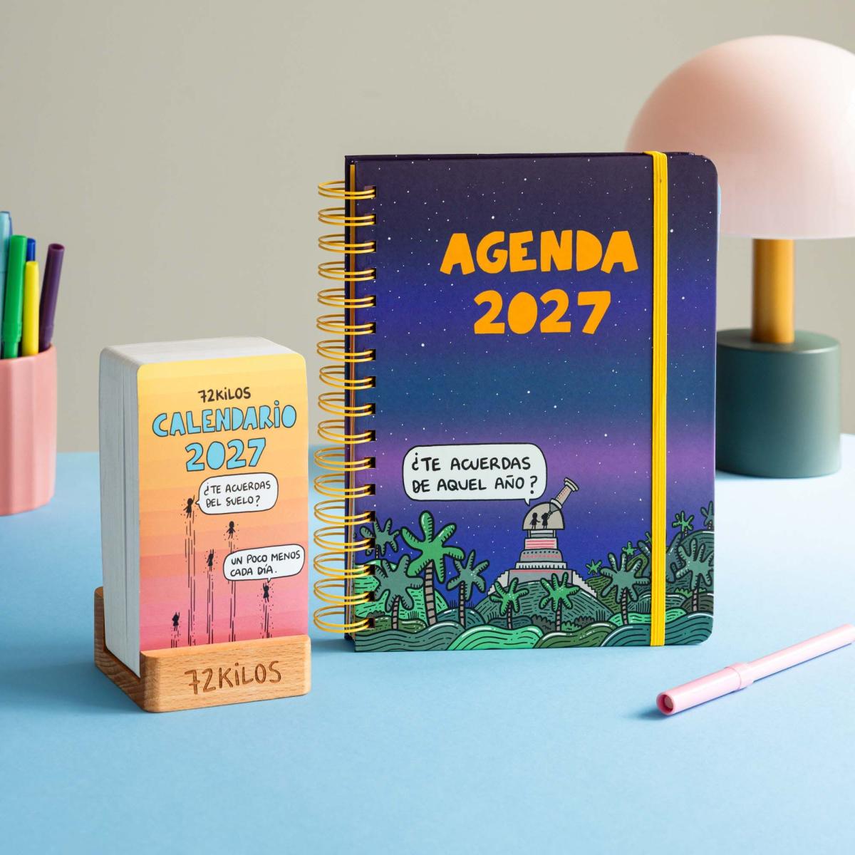 Calendario mesa de tarjetas 2027 72 kilosTantanfan Multicolor-8