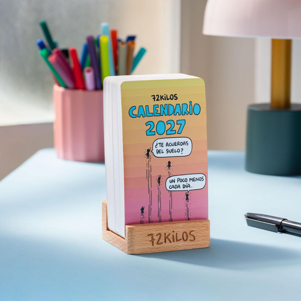 Calendario mesa de tarjetas 2027 72 kilosTantanfan Multicolor-9