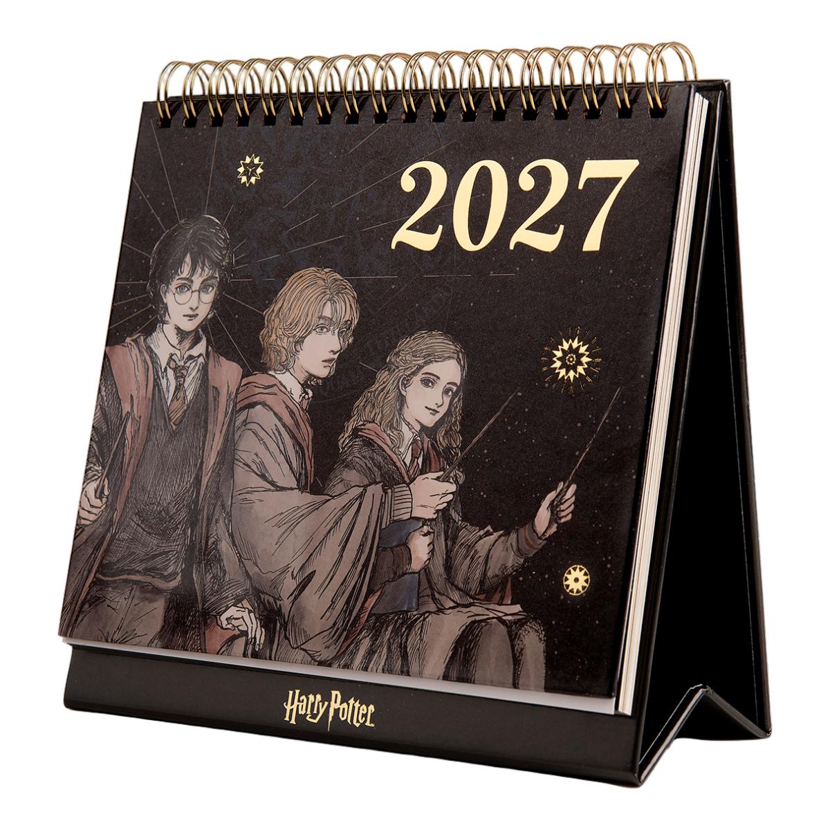 Calendario 2027 escritorio Harry Potter by Mooving Negro / Dorado-1