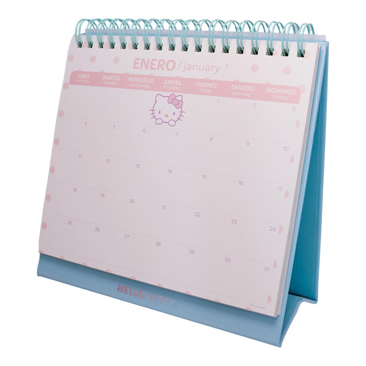 Calendario 2027 escritorio Hello Kitty by Mooving Verde / Rosa-4