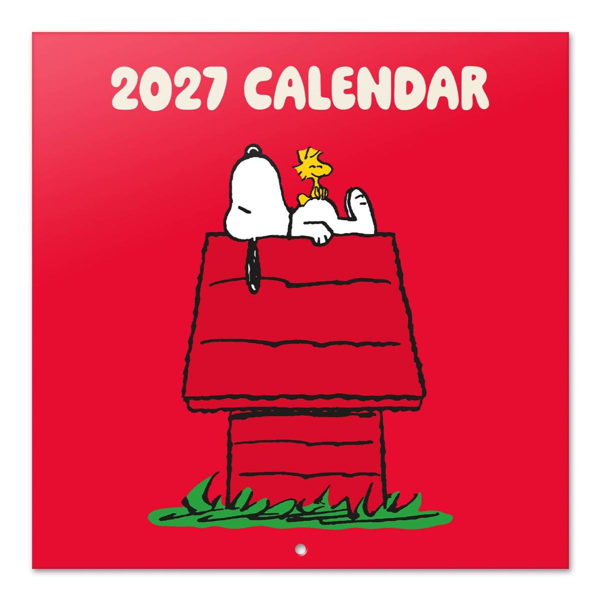 Imagen 1 de Calendario de pared 2027 30x30 16 Meses Peanuts Erik Rojo Multiliingüe
