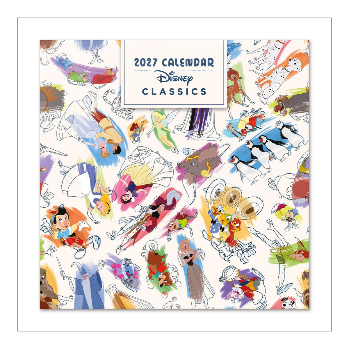 Imagen 0 de Calendario de pared 2027 30x30 16 Meses Disney Erik Blanco Multiliingüe
