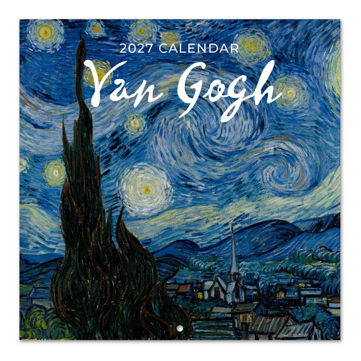 Imagem 0 de Calendário de Parede 2027 30x30 16 Meses Van Gogh Erik Blue Multiliingüe