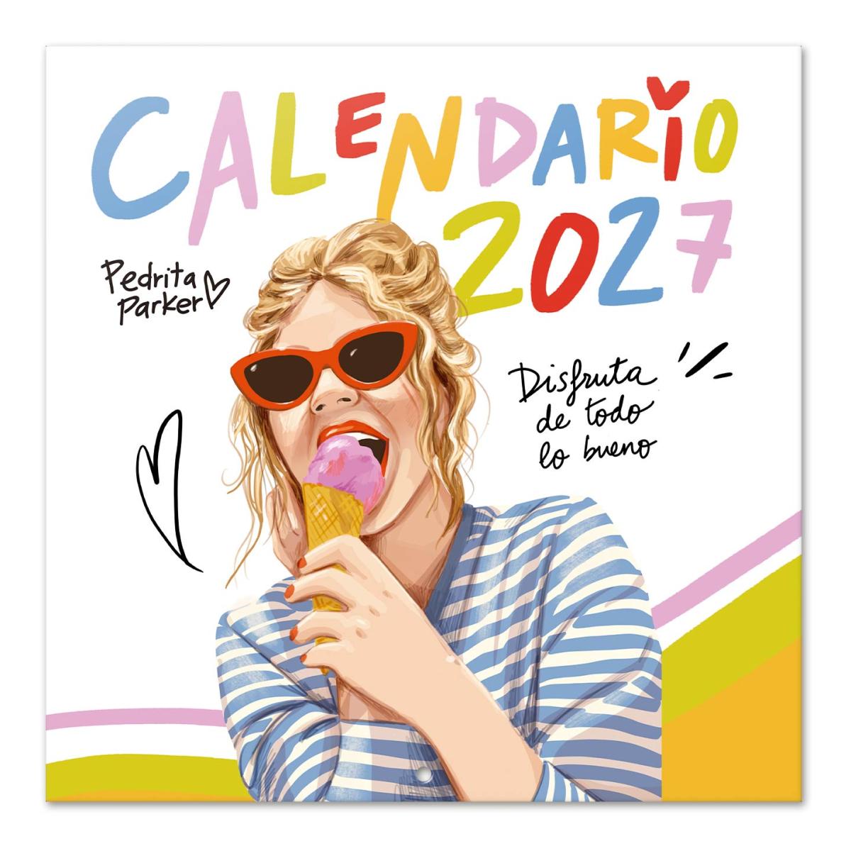 Imagen 0 de Calendario de pared 2027 30x30 16 Meses Pedrita Parker Erik Blanco Español