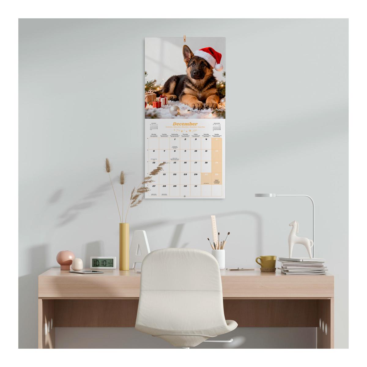 Calendario de pared 2027 30x30 16 Meses Erik Blanco Multiliingüe Blanco-4
