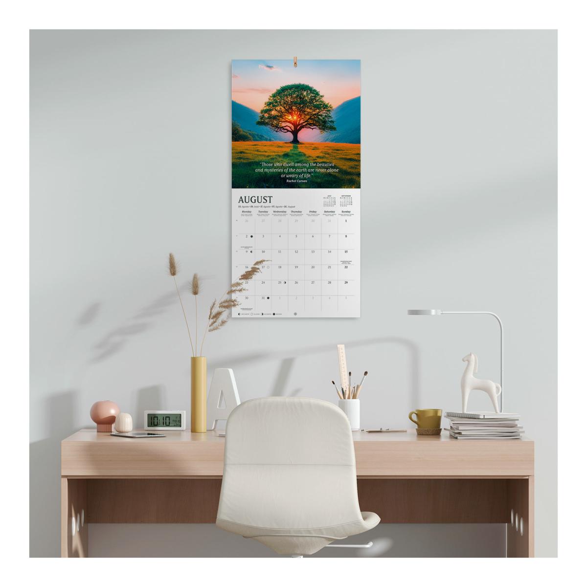 Calendário de Parede 2027 30x30 16 Meses Erik Blue Multiliingüe Azul-4