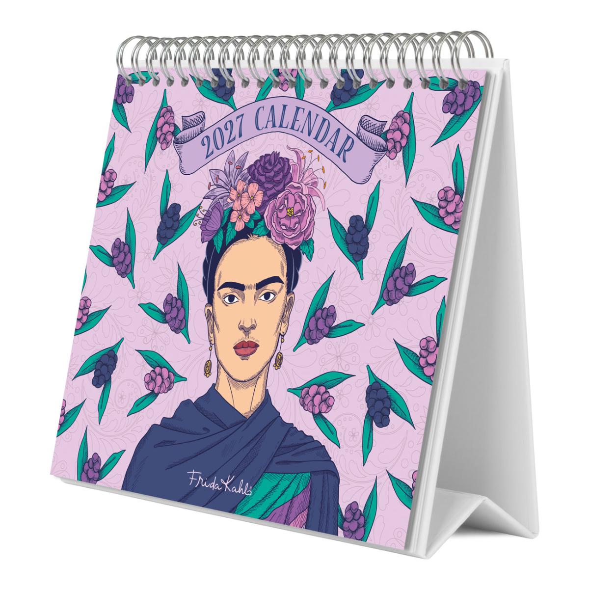 Imagem 0 de 2027 Calendário de Parede 30x30 16 Meses Frida Kahlo Erik Purple Multiliing.